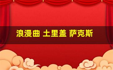 浪漫曲 土里盖 萨克斯